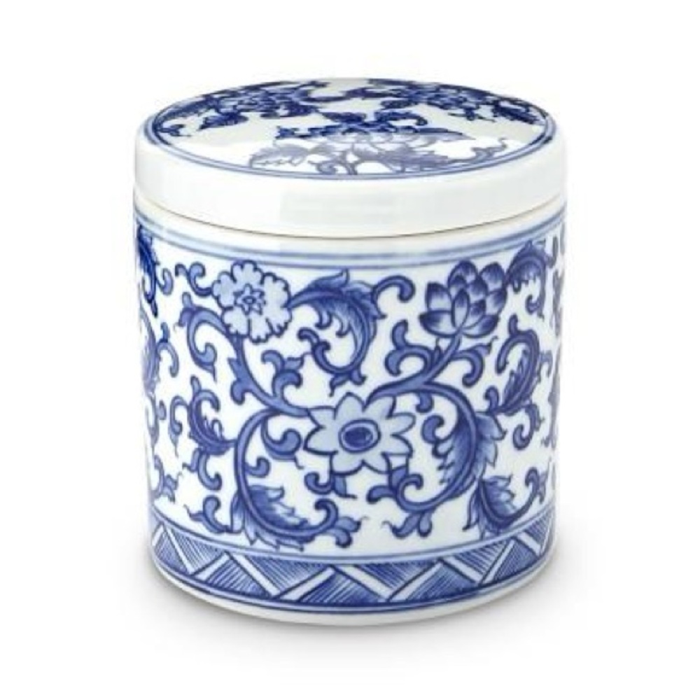 Williams Sonoma Small Blue and White Ginger  Jar
